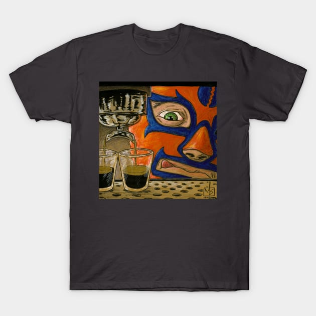 Luchador Espresso Gold T-Shirt by mikeskki